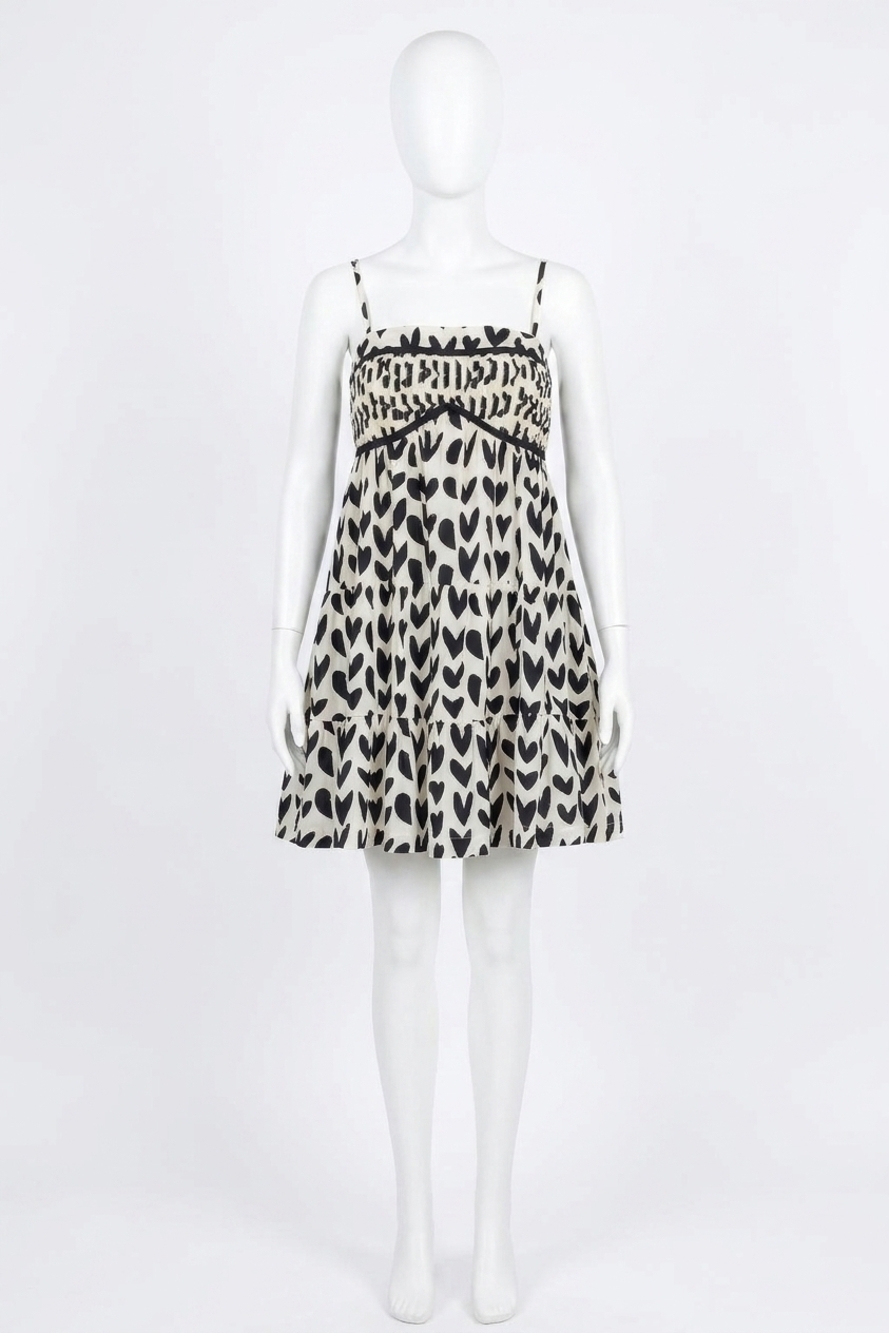 NEW STRUT & BOLT ily hearts sundress in white